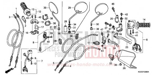 HANDLE LEVER/SWITCH/CABLE XR250R4 de 2004